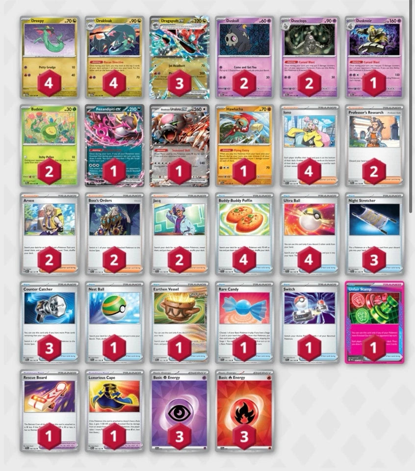 Dragapult Dusknoir - Tournament Ready Deck + Accessories