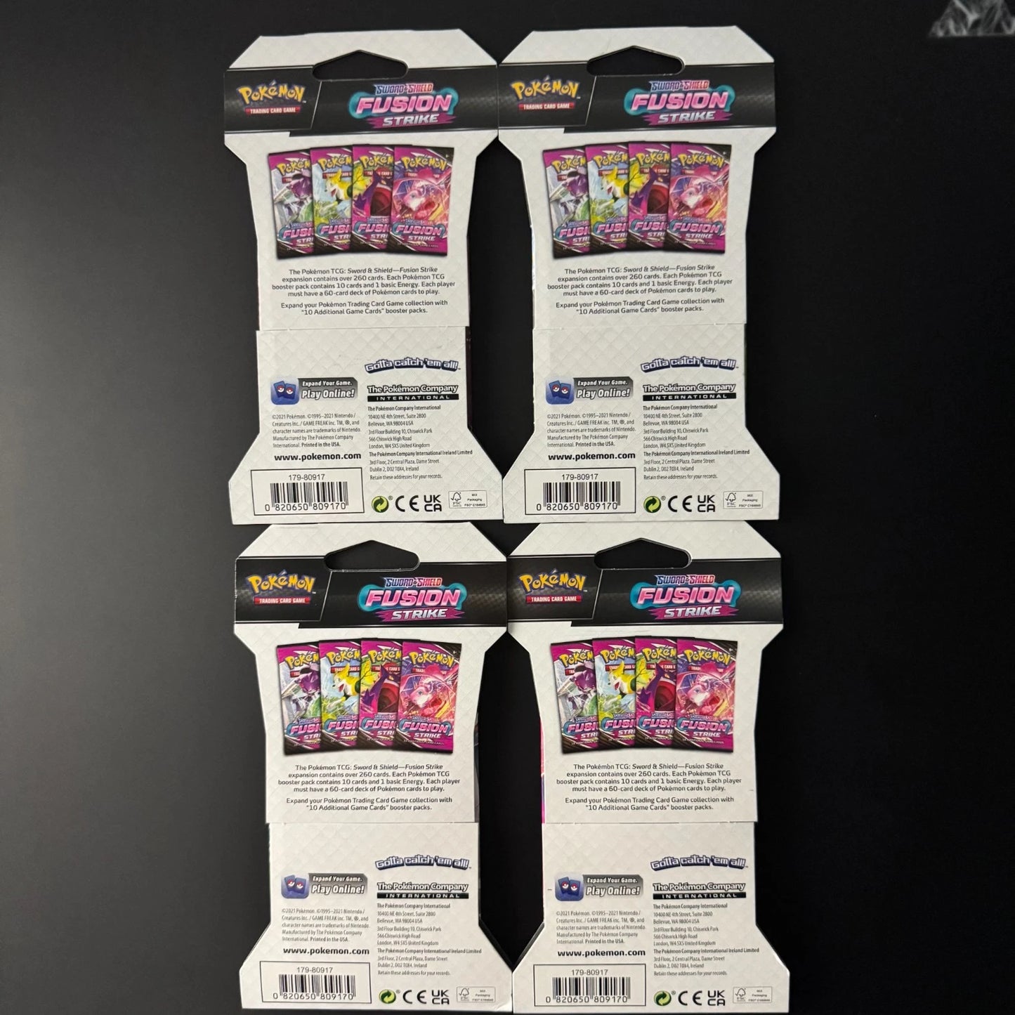 Unweighed Fusion Strike Sleeved Booster Pack Art Set (FST)