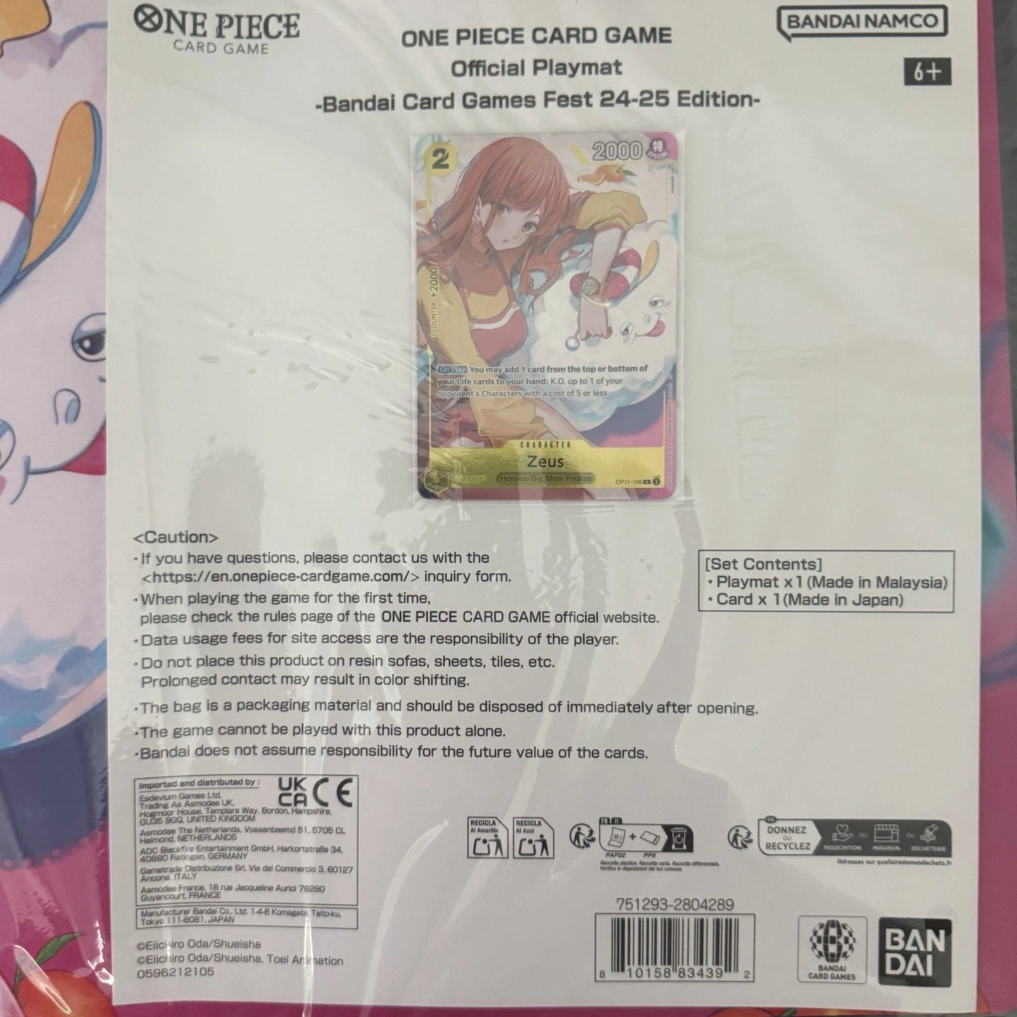 Bandai Card Games Fest 24-25 Edition W/ Nami & Zeus Playmat & Promo